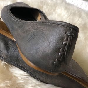 Frye Regina Ballet Flats Gray 8.5